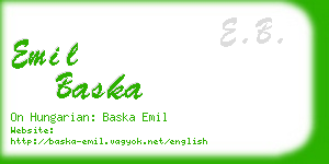 emil baska business card